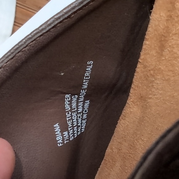 Flex Step Brown Faux Pebbled Leather Backless Mule New without Tags Size 7.5 - Picture 5 of 6